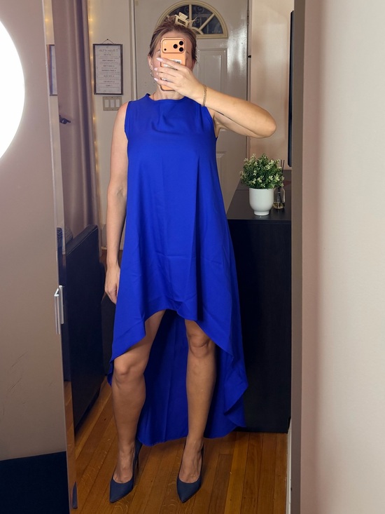 None Dresses & Skirts - Royal Blue Sleeveless High-Low Dress Size M